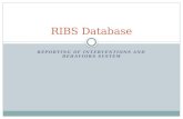 REPORTING OF INTERVENTIONS AND BEHAVIORS SYSTEM RIBS Database.