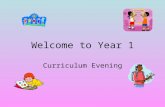 Welcome to Year 1 Curriculum Evening. Teachers Mrs John-Monday, Tuesday, Wednesday Mrs Bambrick-Thursday, Friday Mrs Devereux and Mrs Nixon-Teaching Assistants.
