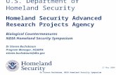 Dr Steven Buchsbaum, NDIA Homeland Security Symposium 27 May 2004 U.S. Department of Homeland Security Homeland Security Advanced Research Projects Agency.