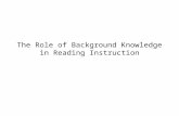 The Role of Background Knowledge in Reading Instruction.