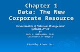Chapter 1 Data: The New Corporate Resource Fundamentals of Database Management Systems, 2 nd ed by Mark L. Gillenson, Ph.D. University of Memphis John.