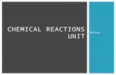 Notes CHEMICAL REACTIONS UNIT.  Think: When you hear the words “Chemical Reactions”, what comes to your mind?  Often times, people picture a scientist.