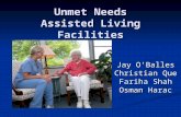 Unmet Needs Assisted Living Facilities Jay O’Balles Christian Que Fariha Shah Osman Harac.