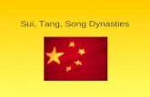 Sui, Tang, Song Dynasties. Period of Disunion 220-589 CE Period of disunion: the time of disorder that followed the collapse of the Han dynasty.