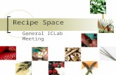 Recipe Space General ICLab Meeting. We are examining: Images Type of recipe presentation How ingredients are organized How steps are grouped Commands.