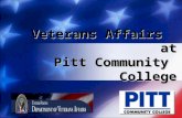 Veterans Affairs at Pitt Community College Veterans Affairs at Pitt Community College.