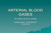 ARTERIAL BLOOD GASES DR. ABDULAZIZ AL SHAER CONSULTANT INTENSIVIST 21/2/2010.