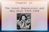 Chapter 12: The Great Depression and New Deal 1929-1940.