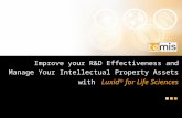 Improve your R&D Effectiveness and Manage Your Intellectual Property Assets with Luxid ® for Life Sciences.