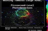 Working Towards Large Area, Picosecond-Level Photodetectors Matthew Wetstein - Enrico Fermi Institute, University of Chicago HEP Division, Argonne National.