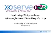 1 Industry Shipperless &Unregistered Working Group Wednesday 5 th May 10.30am at xoserve.