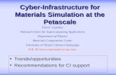 Cyber-Infrastructure for Materials Simulation at the Petascale Trends/opportunities Recommendations for CI support David Ceperley National Center for Supercomputing.