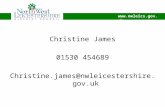 Christine James 01530 454689 Christine.james@nwleicestershire.gov.uk .