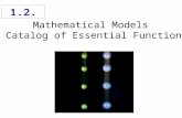 . 1 Mathematical Models A Catalog of Essential Functions 11.2.2.