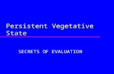 Persistent Vegetative State SECRETS OF EVALUATION.