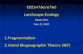 EEES4760/6760 Landscape Ecology Jiquan chen Feb. 25, 2009 1.Fragmentation 2.Island Biogeographic Theory (IBT)