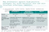 New antibiotics against Gram-positive pathogens for acute bacterial skin and skin-structure infections (ABSSSIs) 3 international, multi-centre, double-blind,
