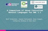 A Comparison of three Controlled Natural Languages for OWL 1.1 Rolf Schwitter, Kaarel Kaljurand, Anne Cregan, Catherine Dolbear & Glen Hart.