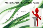 PRESENTATION ON ACTION PLANS Sania Sultana & Mariam Mir DAMHS PHASE – IV.