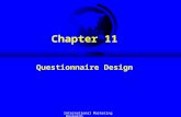 International Marketing Research V. Kumar Chapter 11 Questionnaire Design.