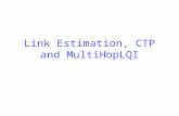Link Estimation, CTP and MultiHopLQI. Learning Objectives Understand the motivation of link estimation protocols – the time varying nature of a wireless.