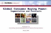 Global Consumer Buying Power: Segmentation and Forecasts Prepared by Chris Holling, Executive Managing Director, Business Planning Solutions May 25, 2005.