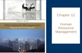 Chapter 12 Human Resource Management. HUMAN RESOURCE MANAGEMENT CHAPTER 12 HUMAN RESOURCE MANAGEMENT.