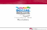 Pitfalls and Mistakes. Agenda Who We Are Social Media Today Pitfalls and Mistakes –Policies –Poor Decisions Online Reputation Accepting Random People.