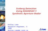 Iceberg Detection Using RADARSAT-1 Synthetic Aperture Radar Kelley Lane Research Engineer, C-CORE Kelley.Lane@c-core.ca.