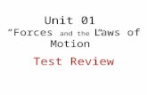Unit 01 “Forces and the Laws of Motion” Test Review.