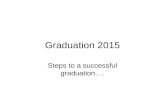 Graduation 2015 Steps to a successful graduation….
