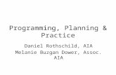 Programming, Planning & Practice Daniel Rothschild, AIA Melanie Buzgan Dower, Assoc. AIA.