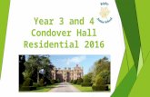 Year 3 and 4 Condover Hall Residential 2016. What does the price include?  The cost is £172 and is ‘all inclusive’.  Within the price, children will.