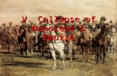 V. Collapse of Napoleon’s Empire. A. Napoleon’s Luck Runs Out 1807 – Napoleon controls most of Europe Enemies began to grow stronger –Copy his military.
