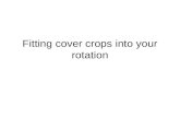 Fitting cover crops into your rotation. Step 1: identify the issue Weed management Nitrogen fixation Organic matter building Nutrient “scavenging” Erosion.