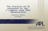 Andrew S. Rivkin JHU/APL The Fraction of Ch asteroids in the C complex from SDSS observations.