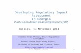 C.H. Montin, Tbilisi 11 Tbilisi, 13 November 2014 Developing Regulatory Impact Assessment In Georgia Public Consultation as an integral part of RIA Charles-Henri.