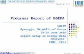 All Rights reserved IEEJ Progress Report of EGEDA EWG49 Gyeongju, Republic of Korea 24-25 June 2015 Expert Group on Energy Data Analysis EDMC, IEEJ Session.