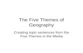 The Five Themes of Geography Creating topic sentences from the Five Themes in the Media.