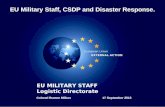 1 1 EU MILITARY STAFF Logistic Directorate EU Military Staff, CSDP and Disaster Response. Colonel Rumen Milkov 17 September 2013.