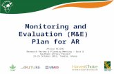 Monitoring and Evaluation (M&E) Plan for AR Africa RISING Research Review & Planning Meeting – East & Southern Africa Project 23-25 October 2012, Tamale,