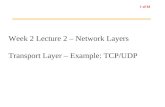 1 of 44 Week 2 Lecture 2 – Network Layers Transport Layer – Example: TCP/UDP.