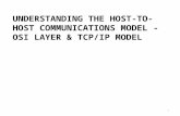 UNDERSTANDING THE HOST-TO-HOST COMMUNICATIONS MODEL - OSI LAYER & TCP/IP MODEL 1.