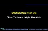 Electronic Visualization Laboratory University of Illinois at Chicago EMERGE Deep Tech Mtg Oliver Yu, Jason Leigh, Alan Verlo.