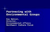 Partnering with Environmental Groups Kay Nelson, Director, Environmental Affairs Northwest Indiana Forum.