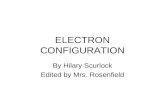ELECTRON CONFIGURATION By Hilary Scurlock Edited by Mrs. Rosenfield.