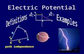 Electric Potential q A C B r A B r path independence a a Rr VQ 4   r Q 4   R.