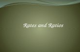 Rates and Ratios. Ratios and Rates ratio – a comparison of two numbers by division written in several different forms.