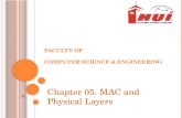 F ACULTY OF C OMPUTER S CIENCE & E NGINEERING Chapter 05. MAC and Physical Layers.