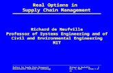 Options for Supply Chain Management Massachusetts Institute of Technology Richard de Neufville  Dec. 5, 2002Slide 1 of 23 Richard de Neufville Professor.